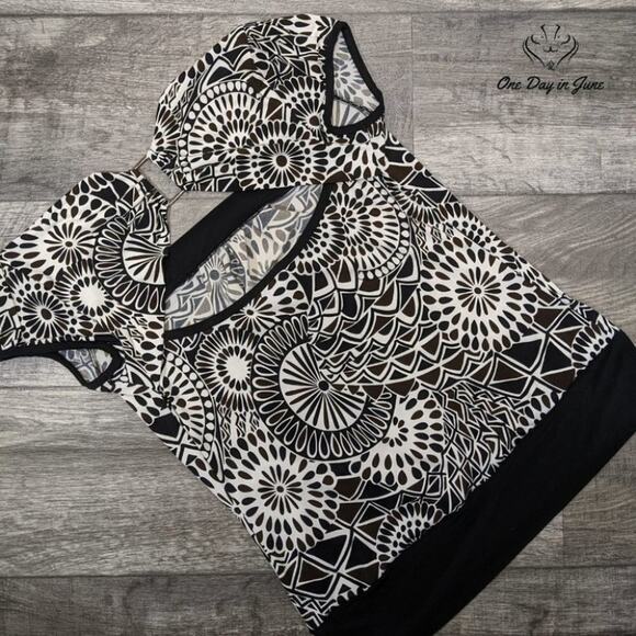 Cacama Open Back Square Neck Short Sleeve Top Size L - Picture 5 of 5